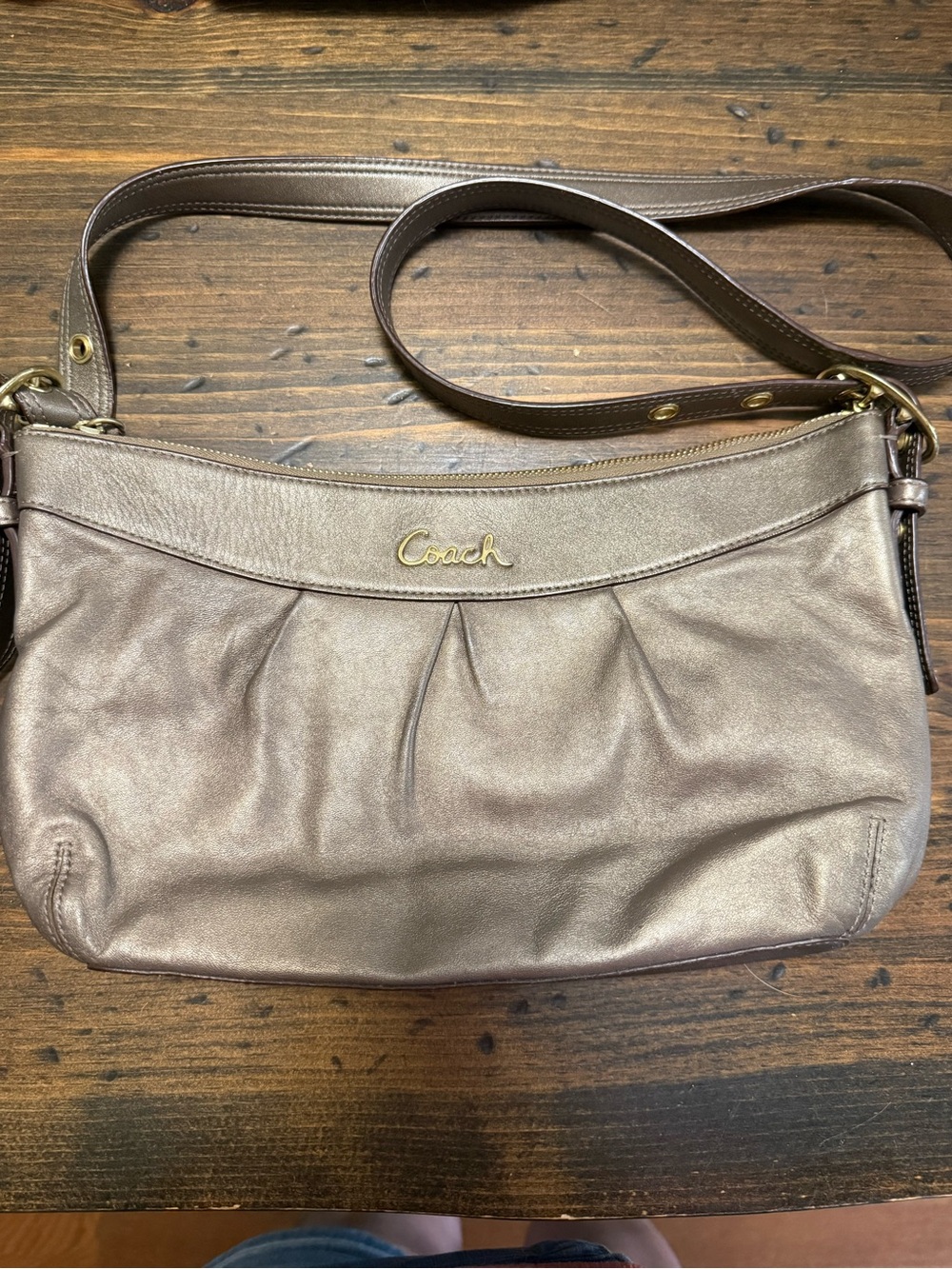 COACH ASHLEY LEATHER DUFFLE SHOULDER BAG